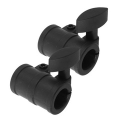 2Pcs Reusable Music Stand Support Joint Clamps Black Metal Plastic Replacement