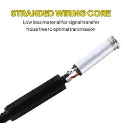 Speakon Male to 1/4 Female Cable 6 inch 12 inch Pro SpeakON to 6.35mm Audio Wire