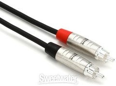 Hosa HMR-010Y Pro Stereo Breakout Cable – 3.5mm TRS Male to Dual RCA Male – 10′
