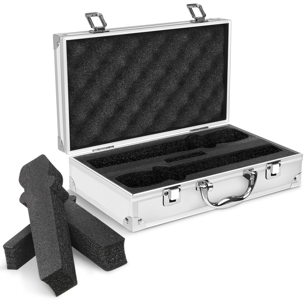 Professional Microphone Case, Hard Shell Carrying Case for 2 Wireless Mics, A…
