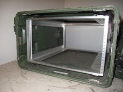 Rackmount 06U x24 Slide Out Rack ECS Legacy 19″ Shock Mount Composite Green