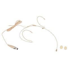 For Wireless System Double Earhook Headset Mic Headworn Microphone Beige Replace