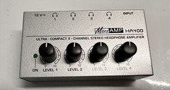MICROAMP HA400 Ultra-Compact 4 Channel Stereo Headphone Amplifier