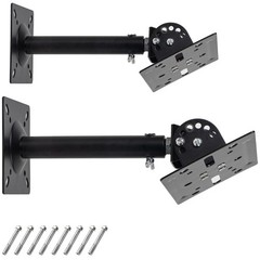 Universal Speaker Wall Ceiling Mounts Support up to 80lb,Heavy Duty Dual Blac…