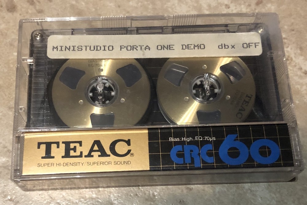 TEAC CRC 60 REEL Cassette tape w/ TASCAM Ministudio PortaOne Demo Recording CrO2