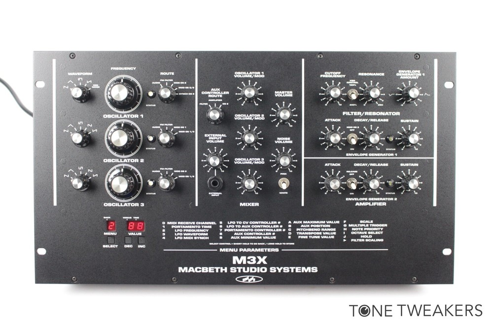 Macbeth Studio Systems M3x Synthesizer midi rack minimoog + VINTAGE SYNTH DEALER