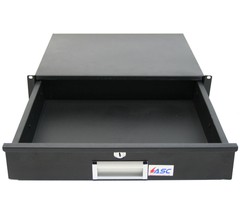 19″ Rack Mount 2U Locking Drawer Pro Audio DJ Server Rack Lock Storage Cabinet