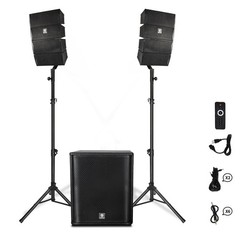 proreck PA Speaker System 3500W P.M.P.O 15 inch Subwoofer DJ Line Array Speakers