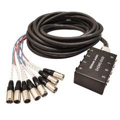 Seismic Audio 8 Channel XLR Sub Snake Stage Box Cable 30ft SADMS-8×30