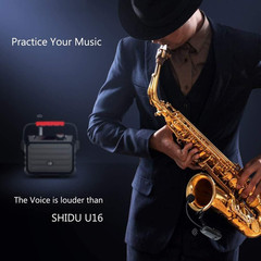 Wireless Saxophone Microphone UHF for Musical Instruments Speaker Voice Amplifie