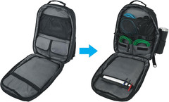DJBP24 Rugged DJ Backpack, 11 Compartments, Fits Two 17″ Laptops, YKK Zippers, W