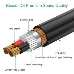 JOMLEY Mini XLR to XLR Cable, Audio Cable for Blackmagic Camera Video Assist 4K