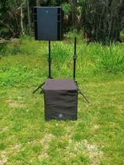 Mackie Thump18S 1200W 18″ Active Subwoofers Pair with Stands and Covers
