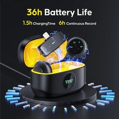 2in1 K31 Wireless Mini Microphone Magnetic Lapel Mic for iPhone Android