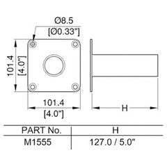 Penn-Elcom M1555 1-3/8″ Speaker Mounting Top Hat Steel