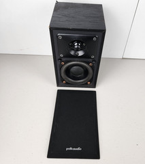 PolkAudio Loudspeaker Studio Monitor Black Wired Wooden Wall Mounted – (Single)