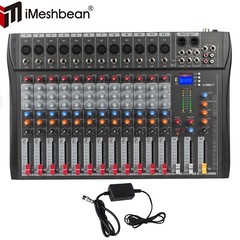 Pro Power Mixer 12 Channel Audio Mixing Console 16 DSP w/USB 110-220V Bluetooth