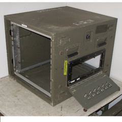 Rackmount 9U 19×24 Aluminum Shockmount Accessory Door Equipment Military Case