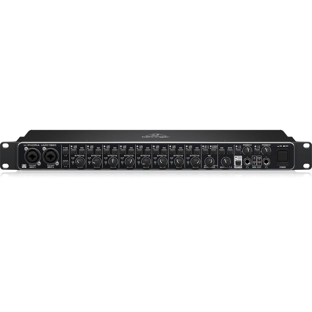 Behringer U-PHORIA UMC1820 Audiophile 18×20 USB 2.0 Audio/MIDI Interface with MI