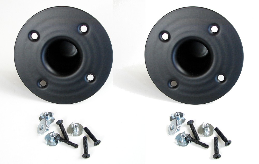 (2 PACK) PENN ELCOM M1551 Recessed Steel Speaker Stand Cup for 1-3/8″ Pole