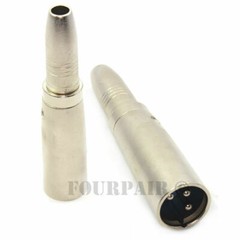 4 Pack – XLR 3-Pin Male to 1/4″ 6.35mm Mono Female Jack Audio Cable Mic Adapter