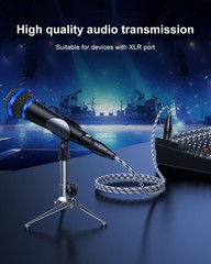 SNANSHI XLR Cables, 3.3ft – Balanced XLR Microphone Cable with Oxygen-Free Coppe