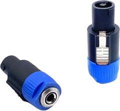 4 Pcs NL4FC Speaker to 1/4 Adapters TS Female Mono Plug to NL4FC 4-Pole SpeakON