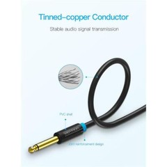 6.35mm 1/4 in Audio Instrument Cable TRS Cord for Bass Electric Guitar Mixer Amp