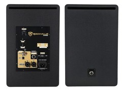 (2) Rockville APM8B 8″ 250W Powered USB Studio Monitor Speakers+Wall Brackets