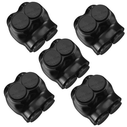 Pcs Insulated Multi Cable Connectors 2 Port Single Entry 5 3/0-6AWG Wire Range