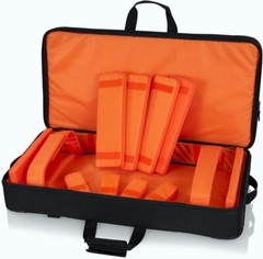 Gator Club Series DJ Backpack with Adjustable Interior and Bright Orange Lining