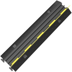 VEVOR 3 Pcs 2-Cable Rubber Electrical Wire Cover Cord Protector Ramp 11000 lbs