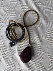 Vintage Webster Chicago Model MM 35 Microphone w Cord Brown Retro Collectible