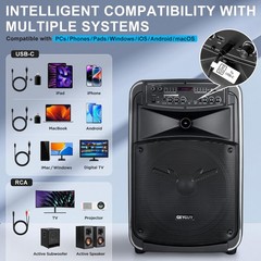 GTSK12-2 Portable Bluetooth PA Speaker System, Wireless Karaoke Loudspeaker w…