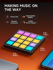 Donner STARRYPAD MINI Drum Machine 16 Pads Beat Maker Note Repeat Controller