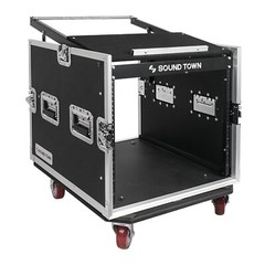 Sound Town 10U ATA Rack 25″ Rackable Depth Casters 12mm Plywood (STMR-DE10UW)