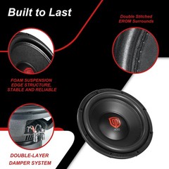 PRORECK 412 12″ 1200W Car Subwoofer Dual 2 Ohm Bass Speaker Single