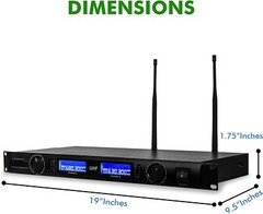 Technical Pro Dual UHF Wireless Microphone Lapel and Headset System