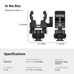 Shotgun Microphone Holder (Cold Shoe), Built-in Soft Silicone, Bumps and Nois…