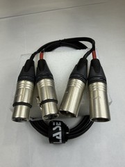 LASE 25 Ft Dual Microphone Cable w Genuine NEUTRIK NC3MXX 3Pin XLR M – NC3FXXX F