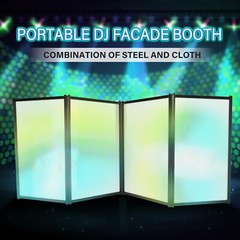 48″x 25″ White+Black DJ Foldable Facade Portable Event Booth Panels w/Carry Bag