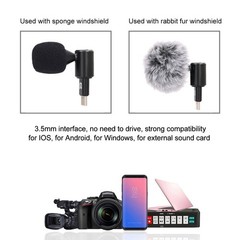 Smartphone Microphone Plastic Metal 90 Degree Adjustable Noise Reducti CRY