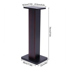 28″ Inch Pair Bookshelf Speaker Stands Surround Sound Home Theater Black Walnut