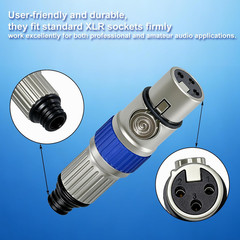 24Pack XLR 3pin Male Plug and Female Connector Fine Nickel plated with 24K Gold