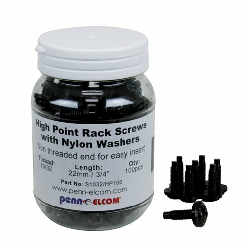 Penn Elcom High Point 10-32 19″ Rack Mount Screws – 100 Pack S1032HP
