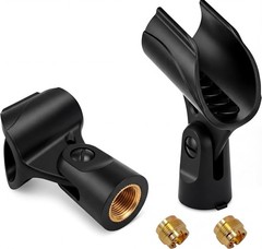 Universal Microphone Clip Holder, Comes with 5/8″ Male to 3/8″ Female Screw A…
