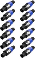 12 Pcs High Quality SPEAKON Male 4 Pole Pin Conductor Plug Audio Cable Connector