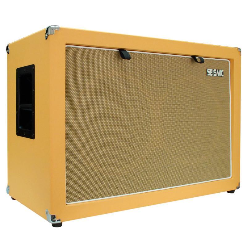 Contemporary 2×12″ Empty Guitar Cabinet – Orange Tolex/ Wheat Cloth Grill