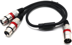 Siyear XLR Splitter Cable – XLR Male to Dual Female 3 Pin Patch Y Cable Balanced