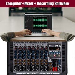 2000W 6 Channel Professional Powered Mixer power mixing Amplifier Amp 16DSP USB
